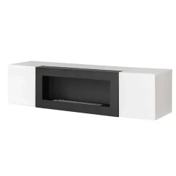 Pensile sospeso con biocamino 160x40h cm  bianco Ignis Gihome®