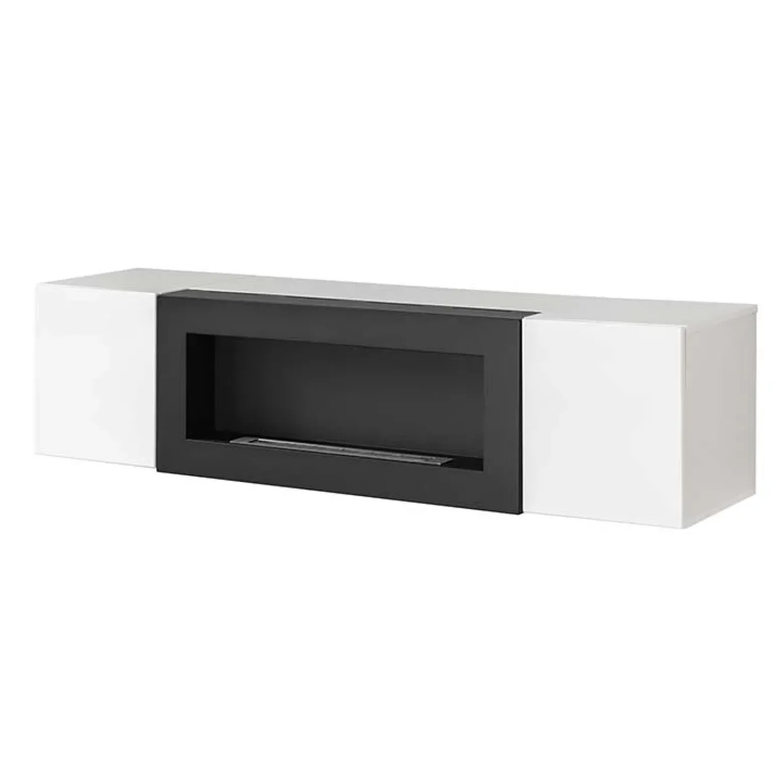 Pensile sospeso con biocamino 160x40h cm bianco Ignis Gihome®
