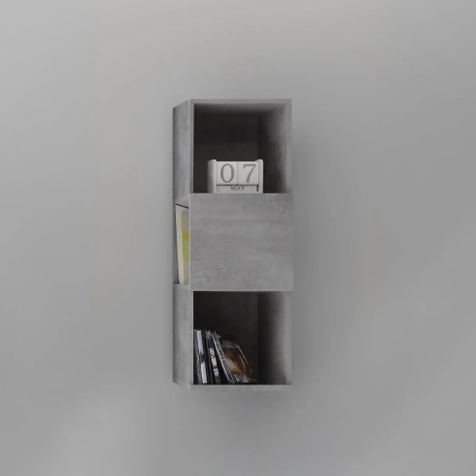 Pensile sospeso 33x92h cm con vani a giorno cemento Infinity