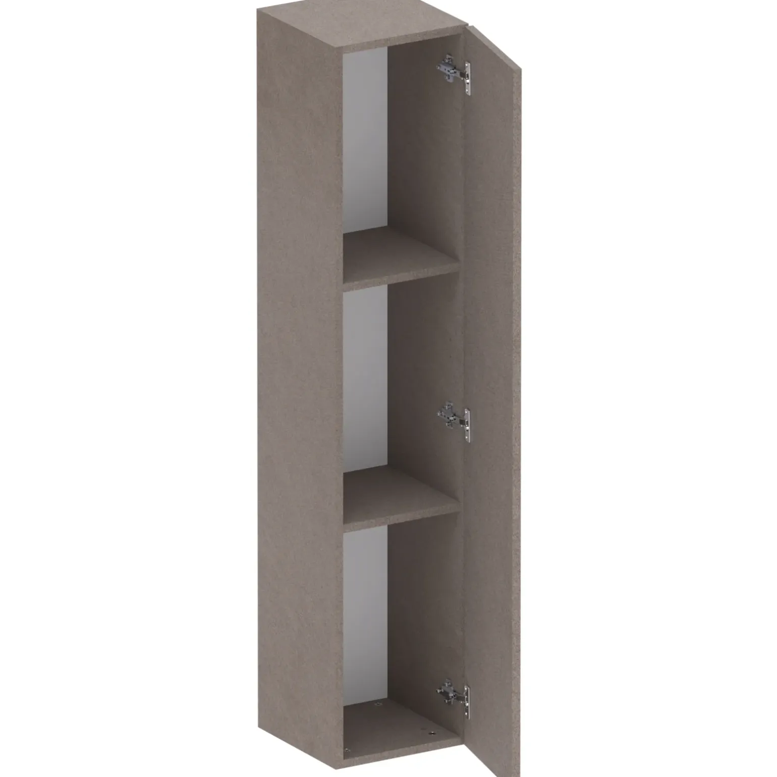 Pensile verticale 29x138h cm 1 anta reversibile moderno marrone bronzo Sunset
