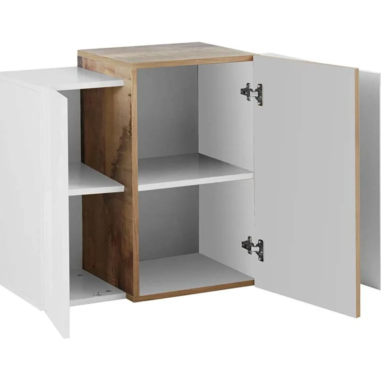 Pensile 90x66h cm moderno bianco laccato lucido pero Milos Gihome®