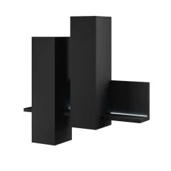 Pensile 152x142h cm per parete attrezzata con mensola nero opaco Megan Gihome®
