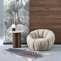 Poltorona imbottita in tessuto design moderno beige Coccoluna