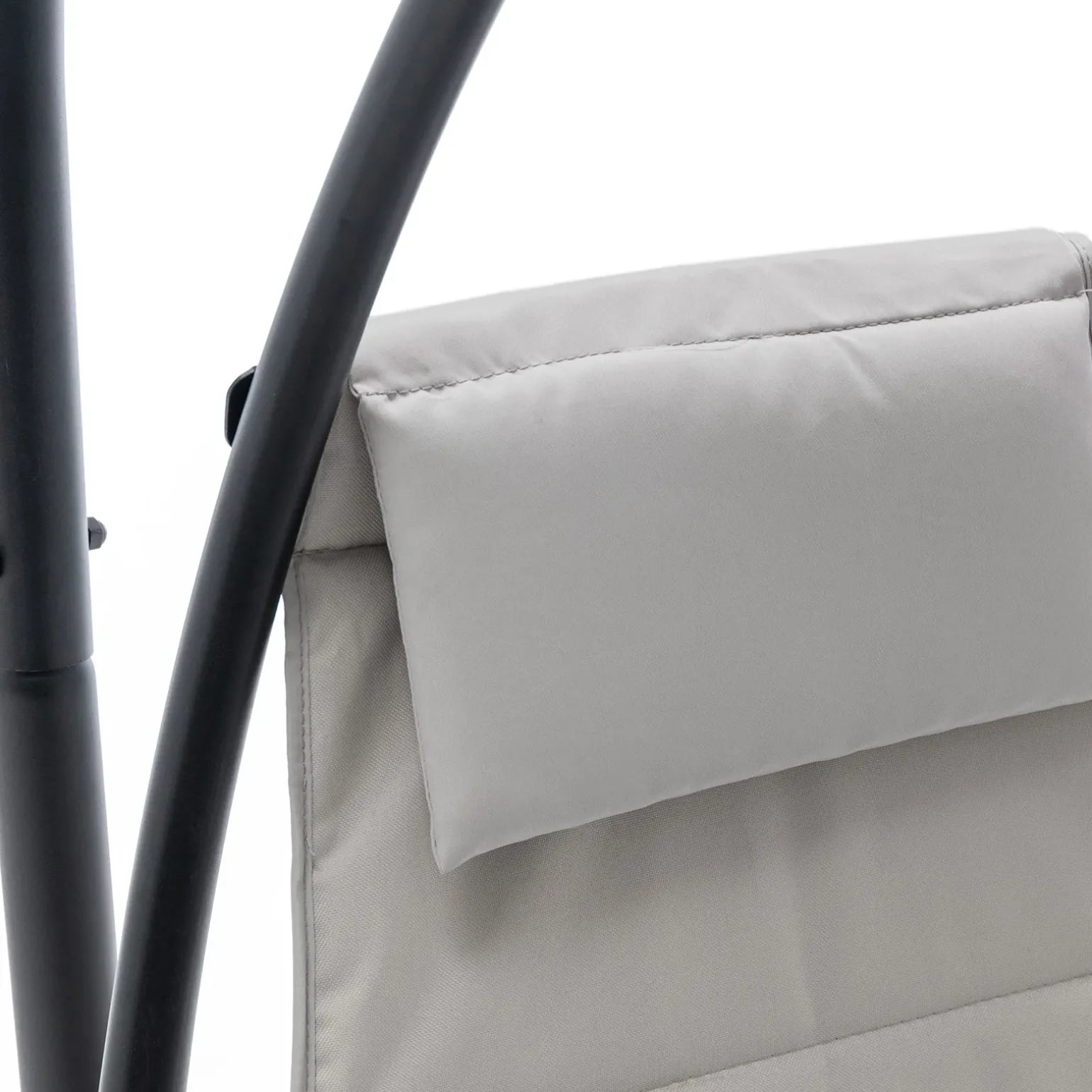 Poltrona da giardino a dondolo sospesa 103x212h cm nero grigio Onda