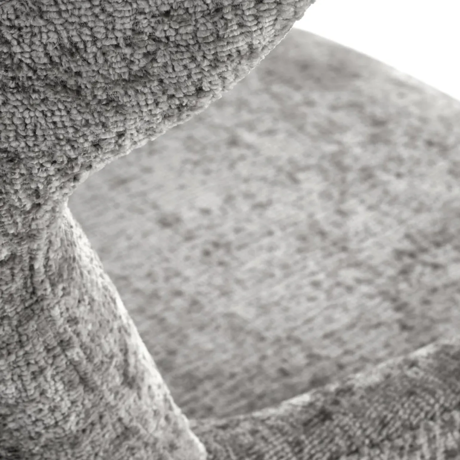 Poltrona design girevole imbottita in tessuto grigio Mappy
