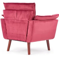 Poltrona design imbottita bordeaux Eugenia Gihome®