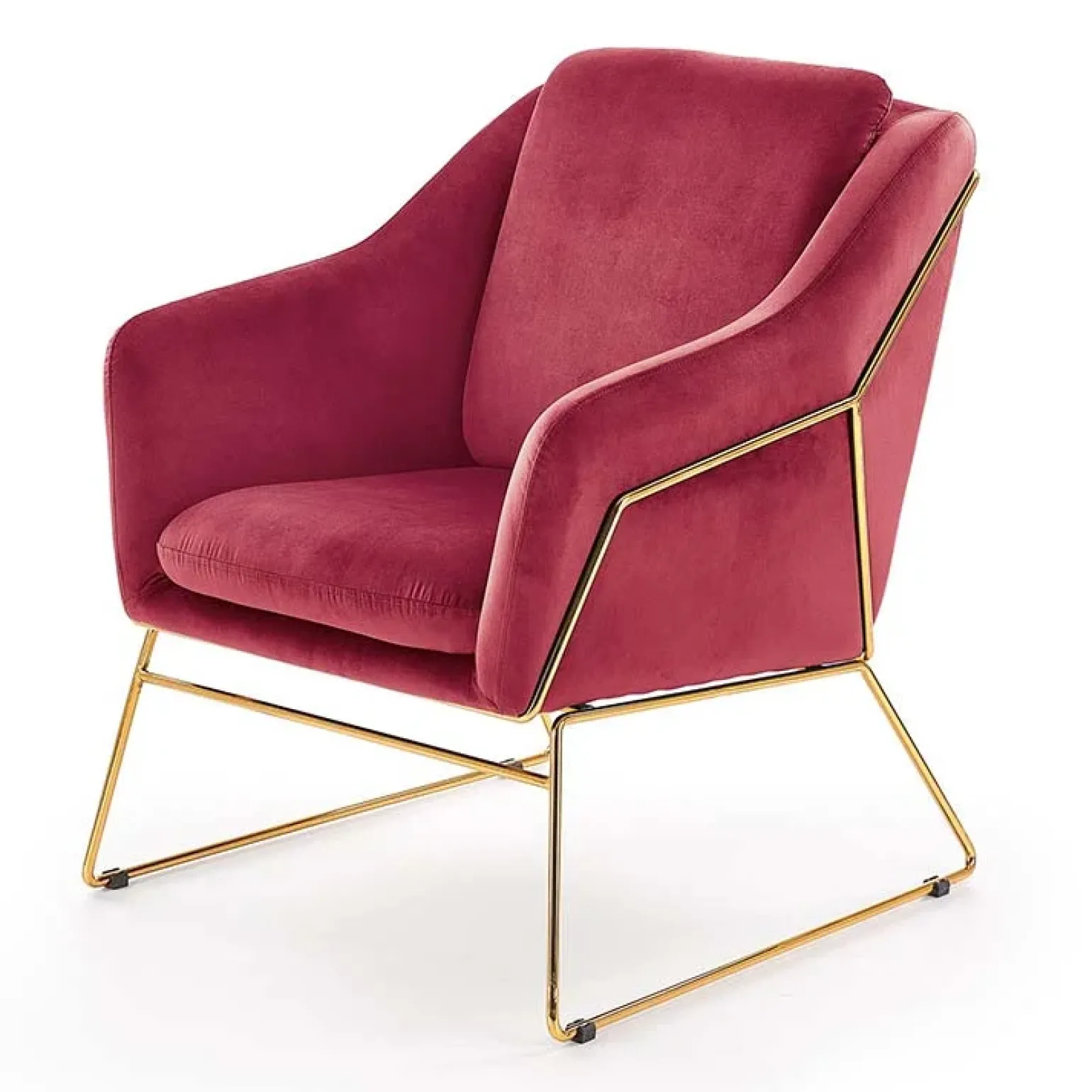 Poltrona imbottita design bordeaux Erminia3