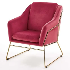 Poltrona imbottita design bordeaux Erminia3