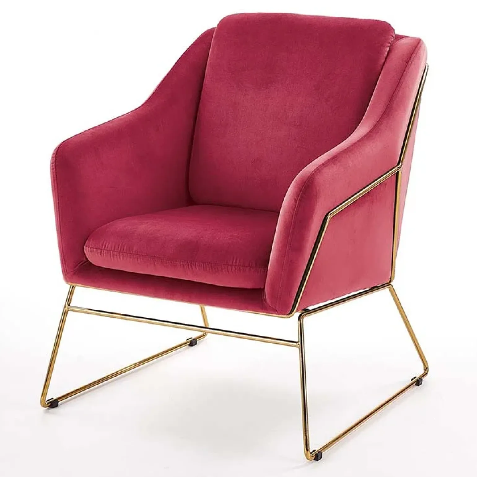 Poltrona imbottita design bordeaux Erminia3
