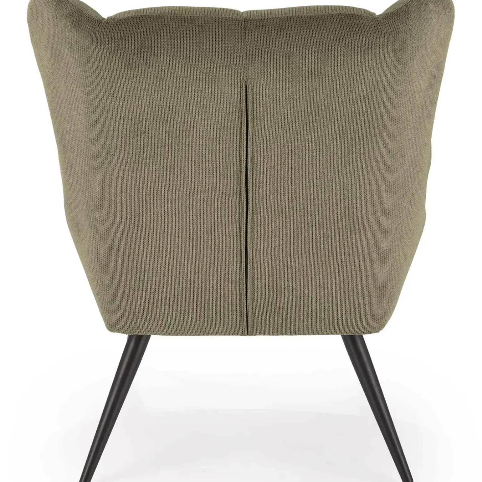 Poltrona imbottita in tessuto verde oliva nero Snooz
