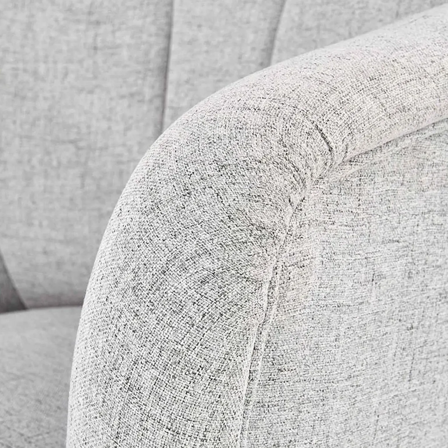 Poltrona imbottita in tessuto gambe in noce grigio Romina