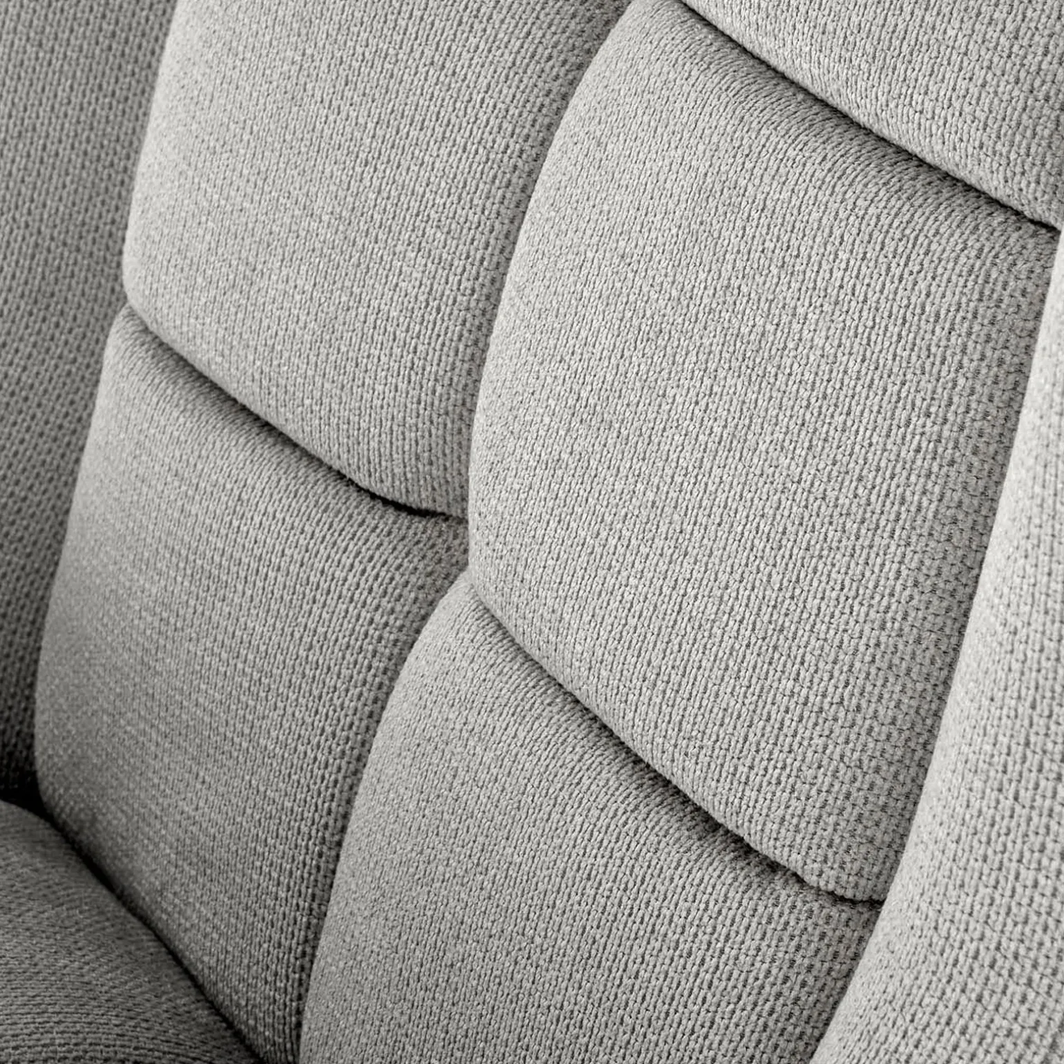 Poltrona imbottita in tessuto grigio nero Snooz