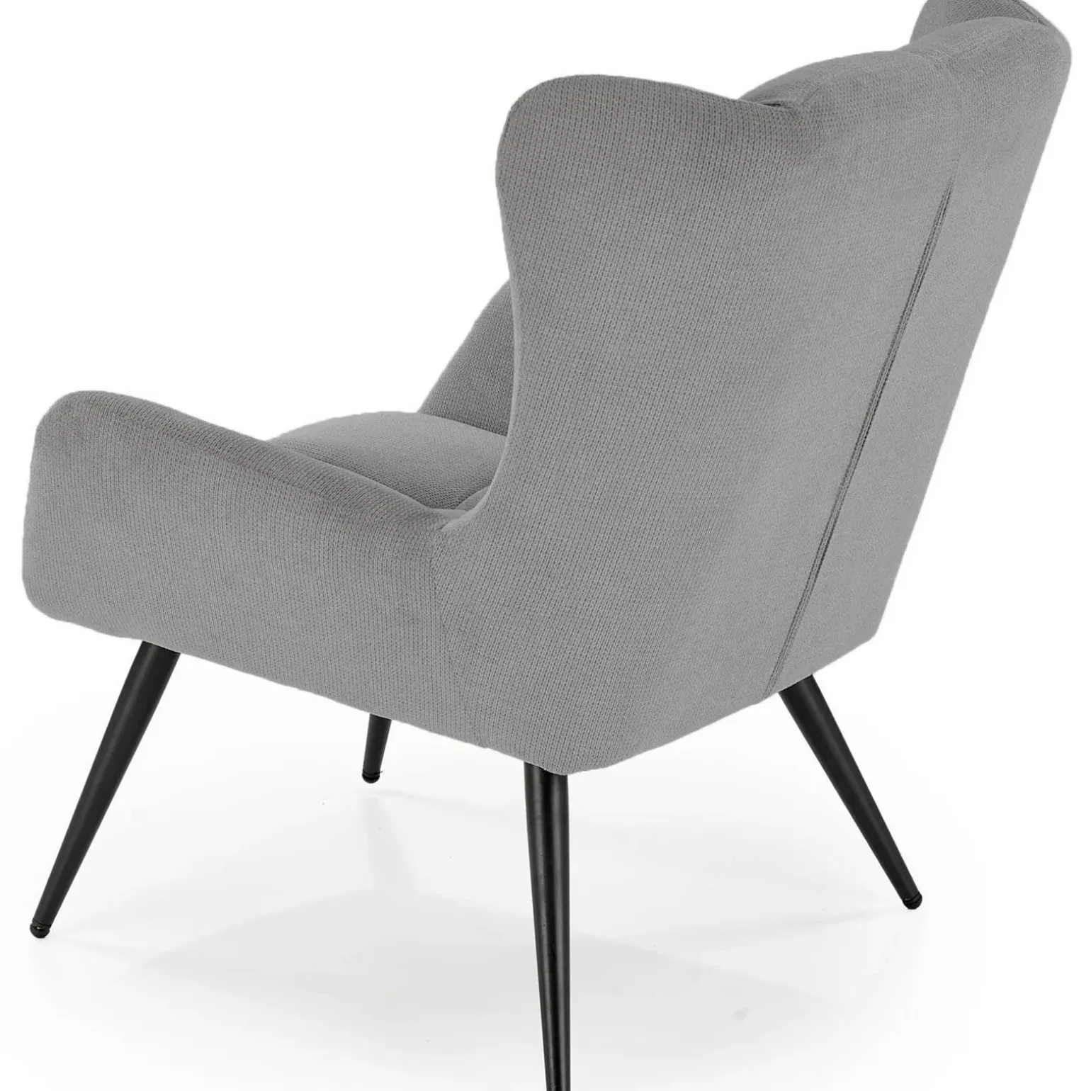 Poltrona imbottita in tessuto grigio nero Snooz