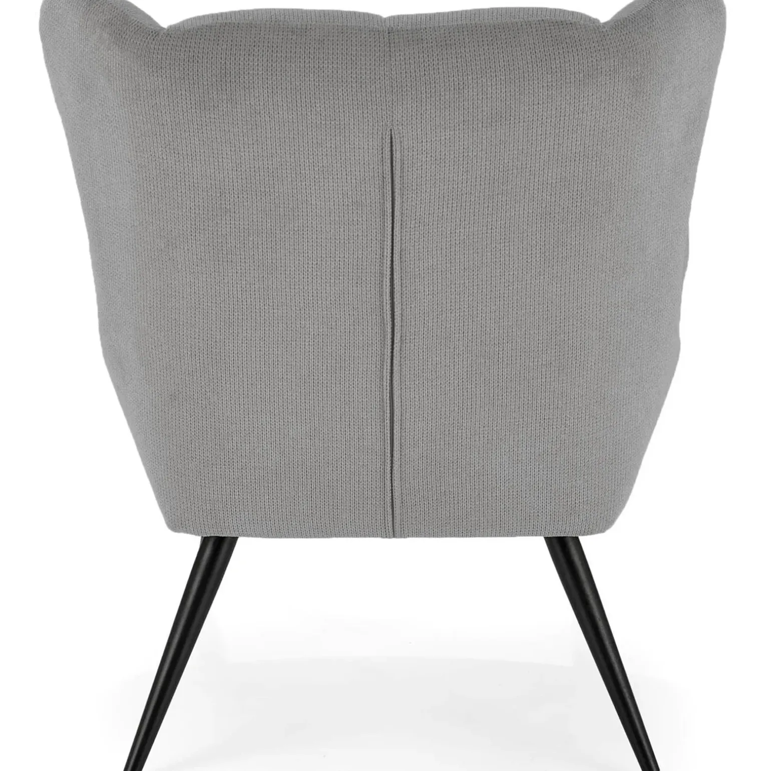 Poltrona imbottita in tessuto grigio nero Snooz