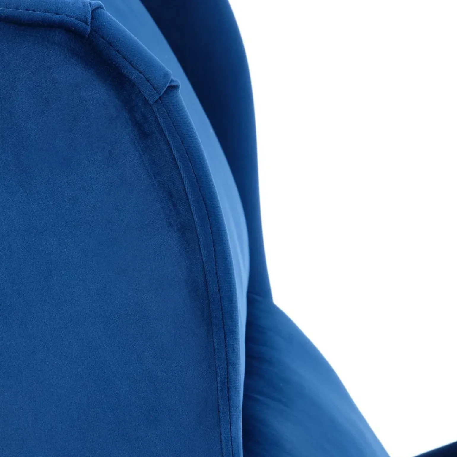 Poltrona reclinabile imbottita in velluto blu Cassiopea