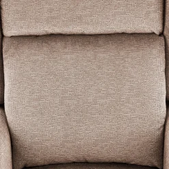 Poltrona reclinabile imbottita in tessuto beige Cassiopea