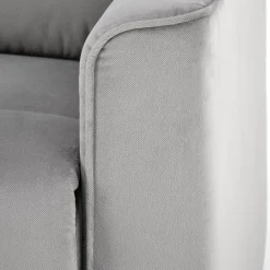 Poltrona reclinabile imbottita in tessuto grigio Benuat
