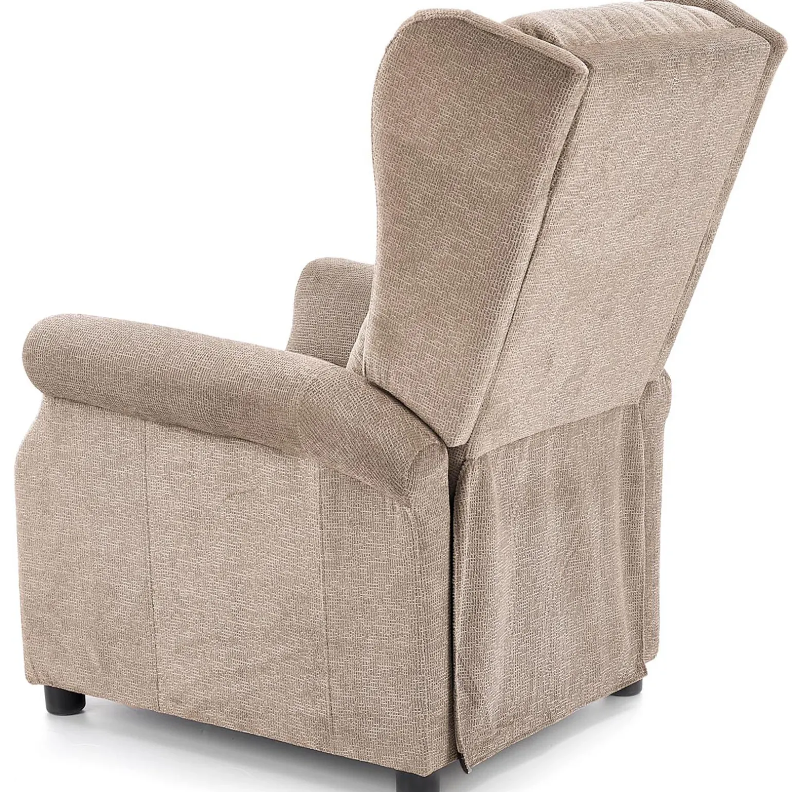 Poltrona reclinabile massaggiante imbottita in tessuto beige Elion