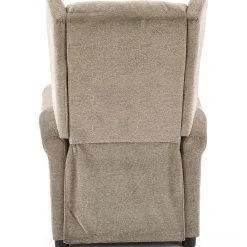 Poltrona reclinabile massaggiante imbottita in tessuto beige Elion