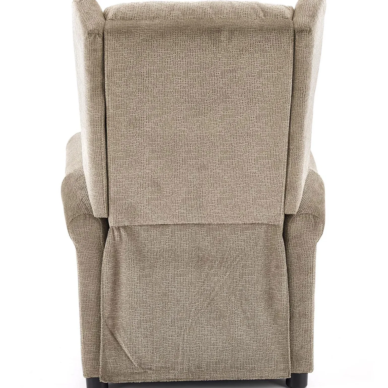 Poltrona reclinabile massaggiante imbottita in tessuto beige Elion
