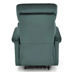 Poltrona relax reclinabile elettrica in velluto verde Fatia