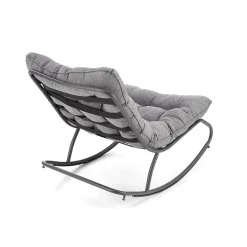 Poltrona relax tessuto grigio Serenita