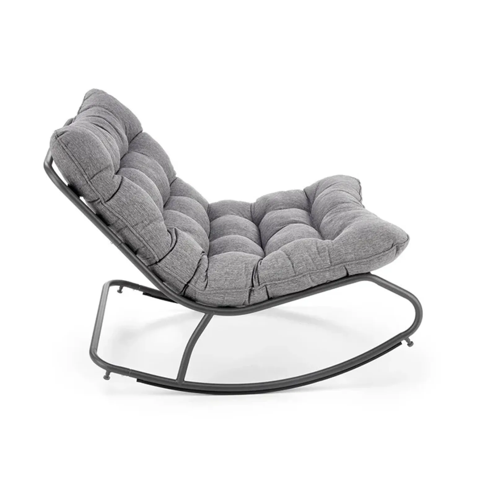 Poltrona relax tessuto grigio Serenita