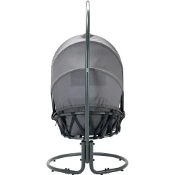 Poltrona sospesa a dondolo da giardino 136x196h cm grigio Flora