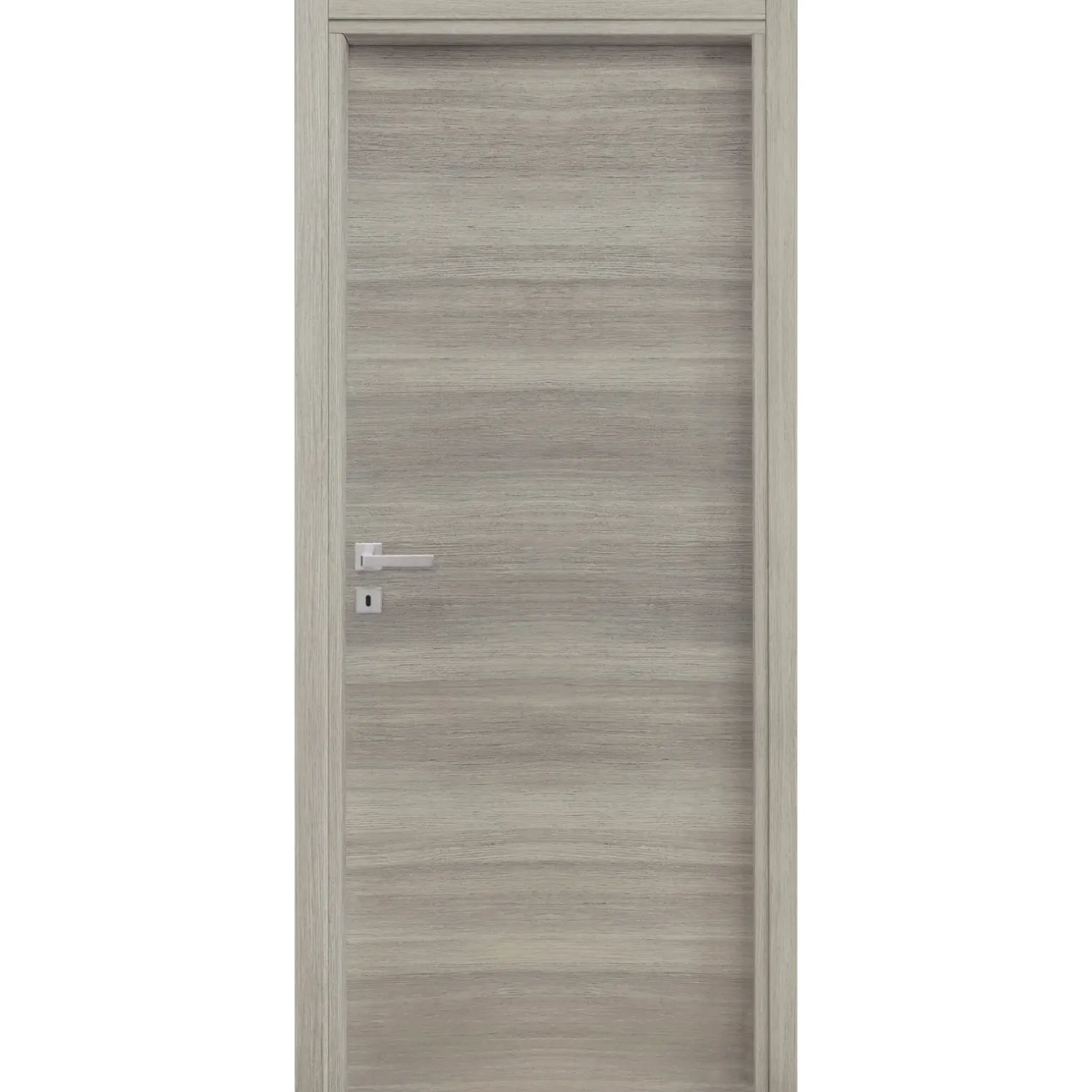Porta battente reversibile per interni 90x210h cm rovere grigio Niagara