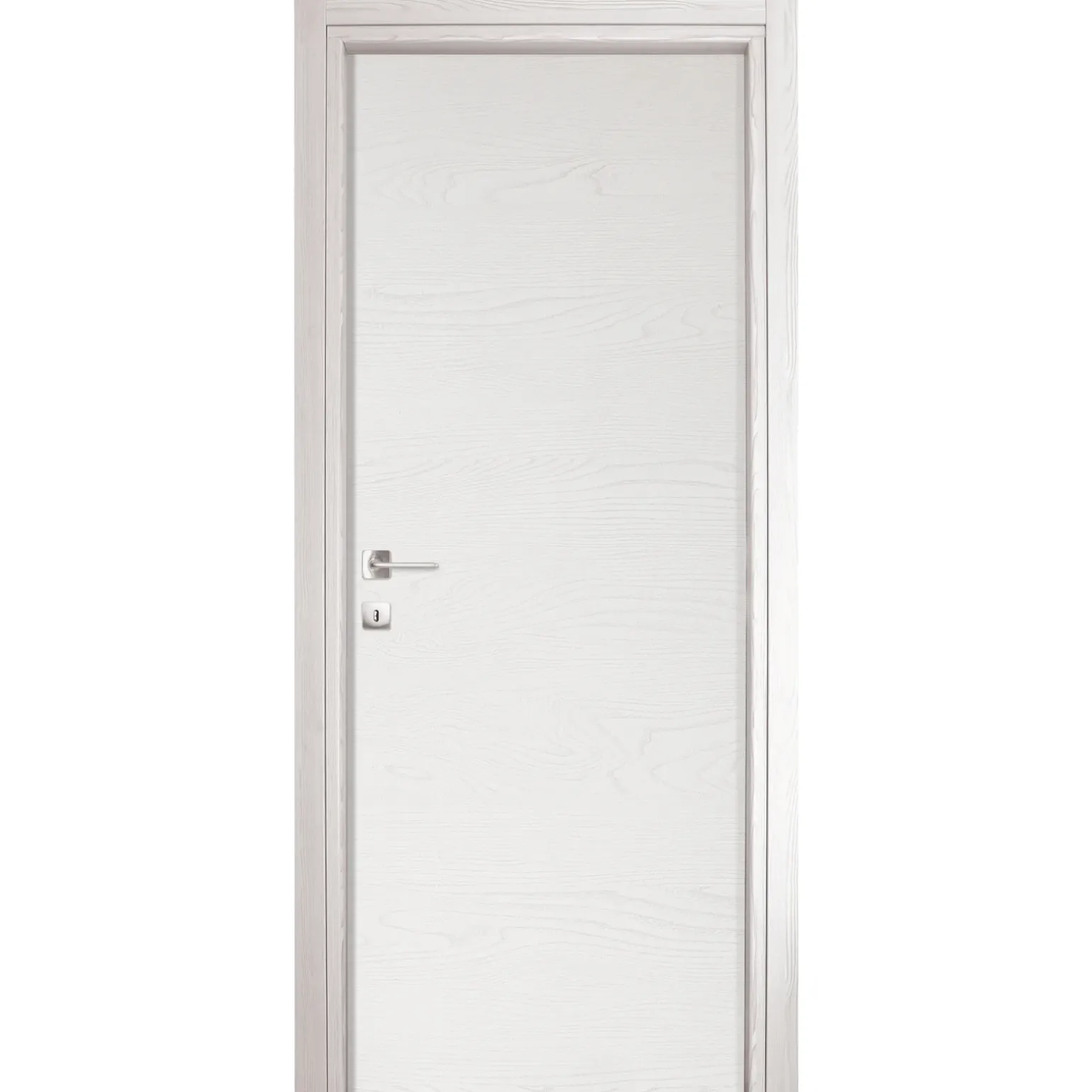 Porta battente reversibile per interni 90x210h cm bianco frassinato Niagara