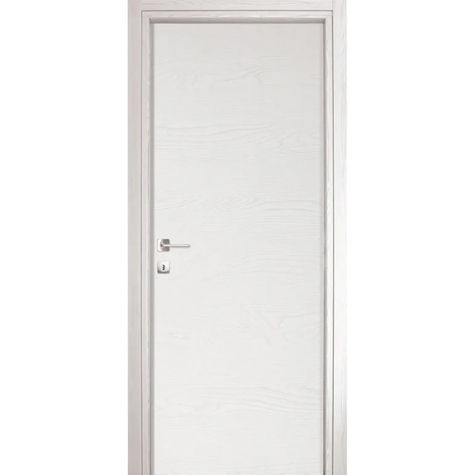 Porta battente reversibile per interni 70x210h cm bianco frassinato Niagara
