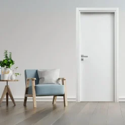 Porta battente reversibile per interni 80x210h cm bianca Niagara