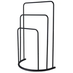 Portasciugamani da bagno 50x75h cm 3 livelli nero Marinella