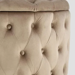 Pouf contenitore moderno beige Maximilien