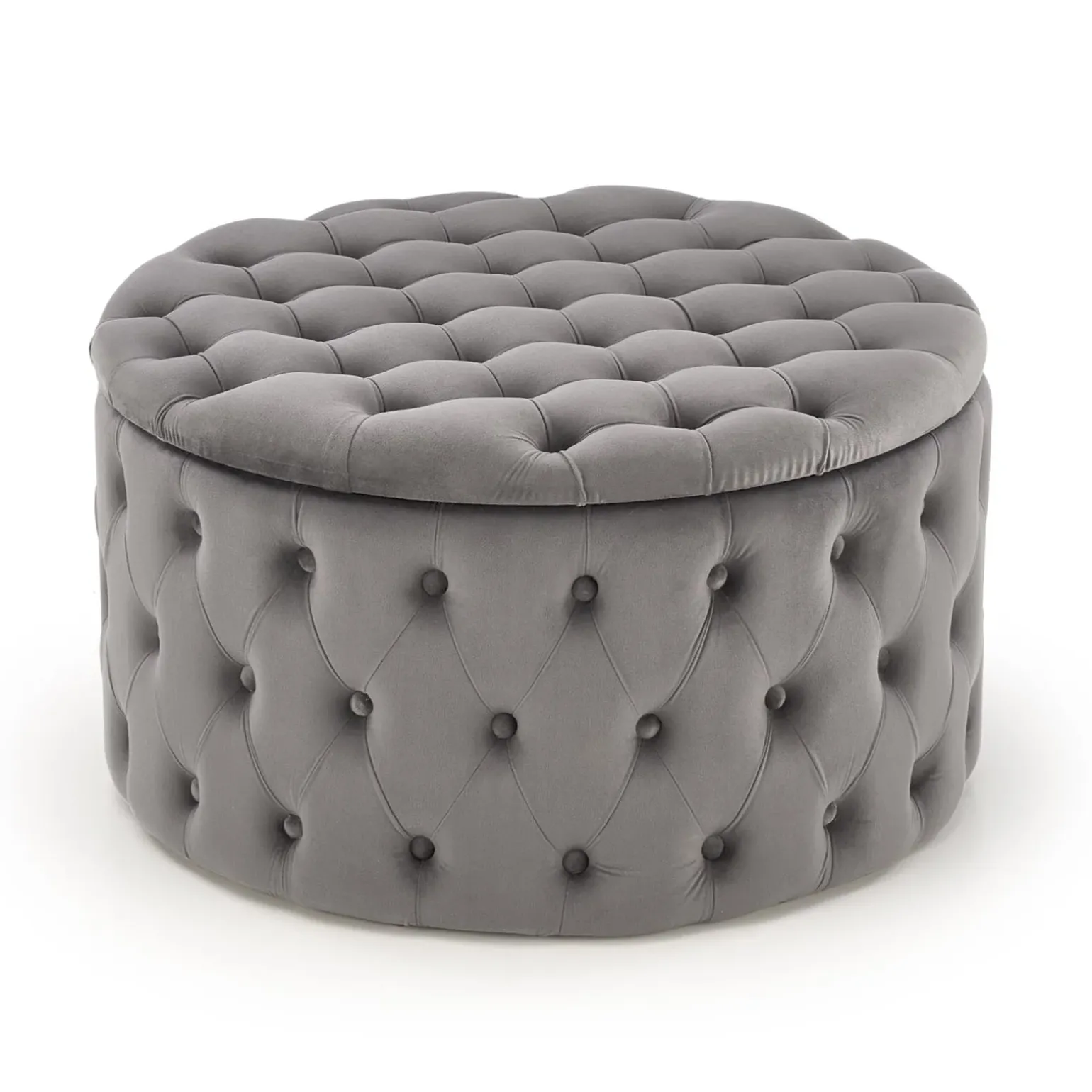 Pouf contenitore moderno grigio Maximilien
