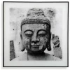 Quadro da parete design con stampa Buddha 50x50cm bianco nero Roia