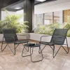 Salotto da giardino 2 posti con tavolino moderno antracite Nerone