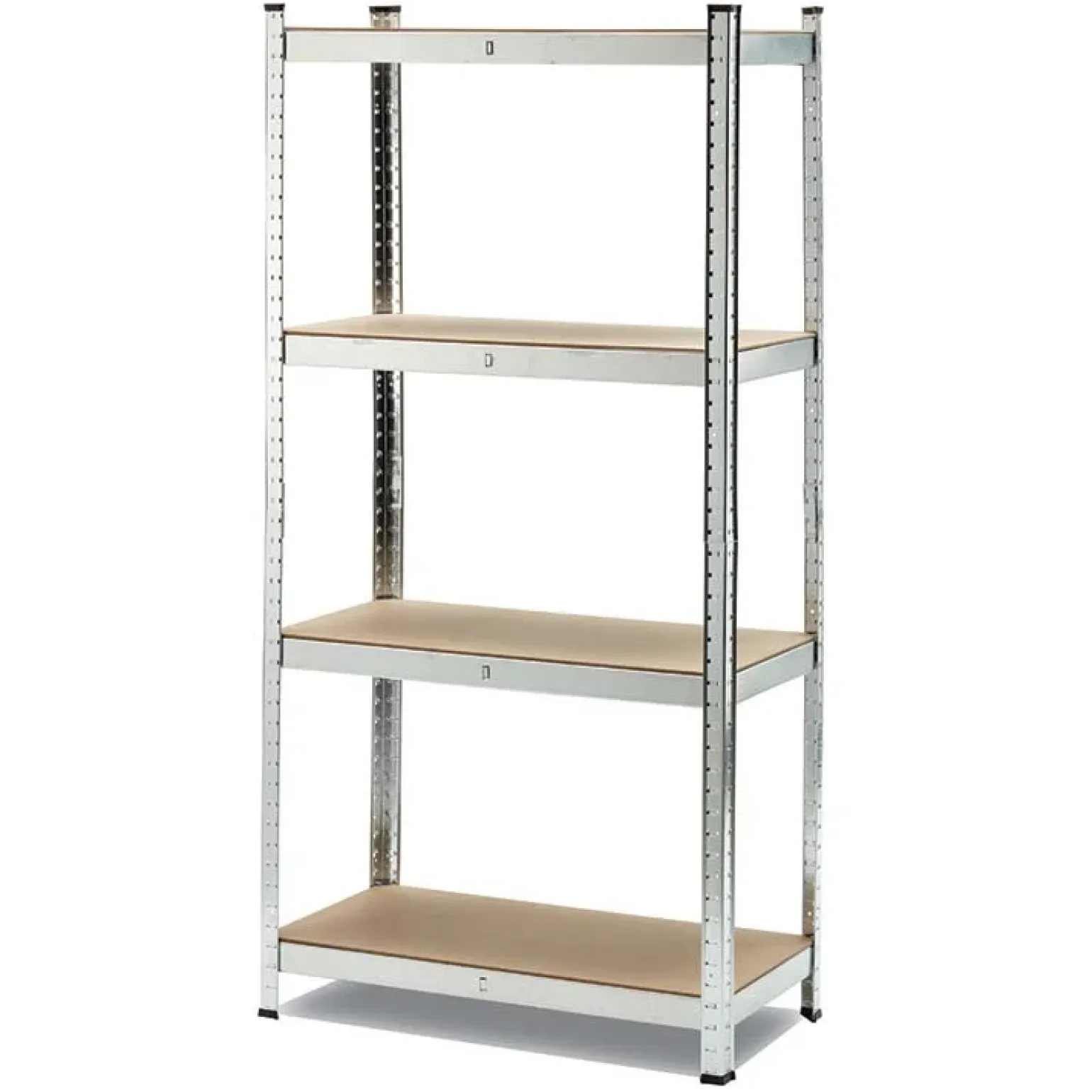 Scaffale in metallo 4 ripiani 80x160cm grigio legno Simba