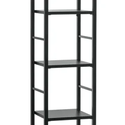 Scaffale sospeso da parete 30x176h cm 6 ripiani nero opaco in metallo Misaki Gihome®
