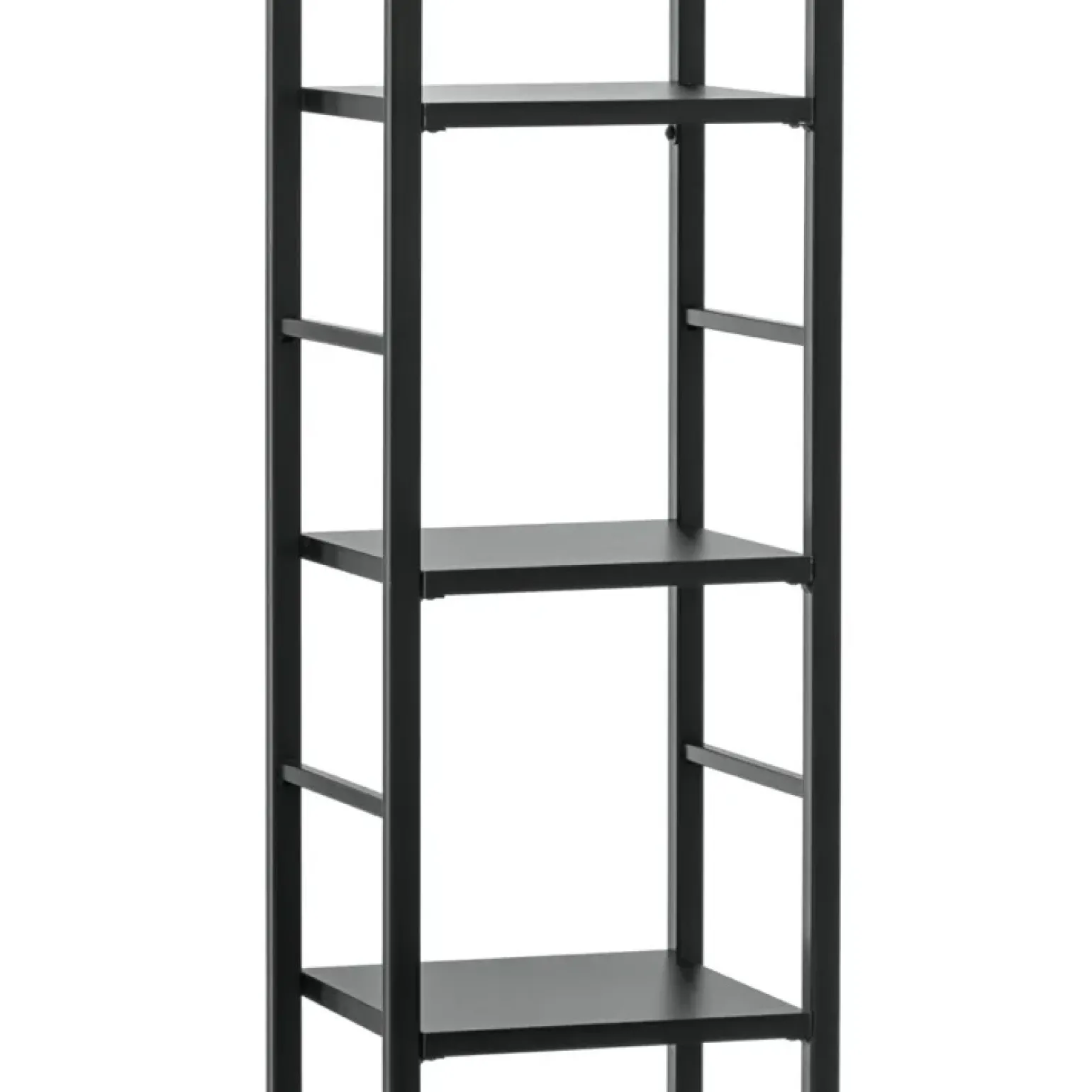 Scaffale sospeso da parete 30x176h cm 6 ripiani nero opaco in metallo Misaki Gihome®