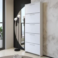 Scarpiera ingresso 69x187h cm bianco opaco Benton