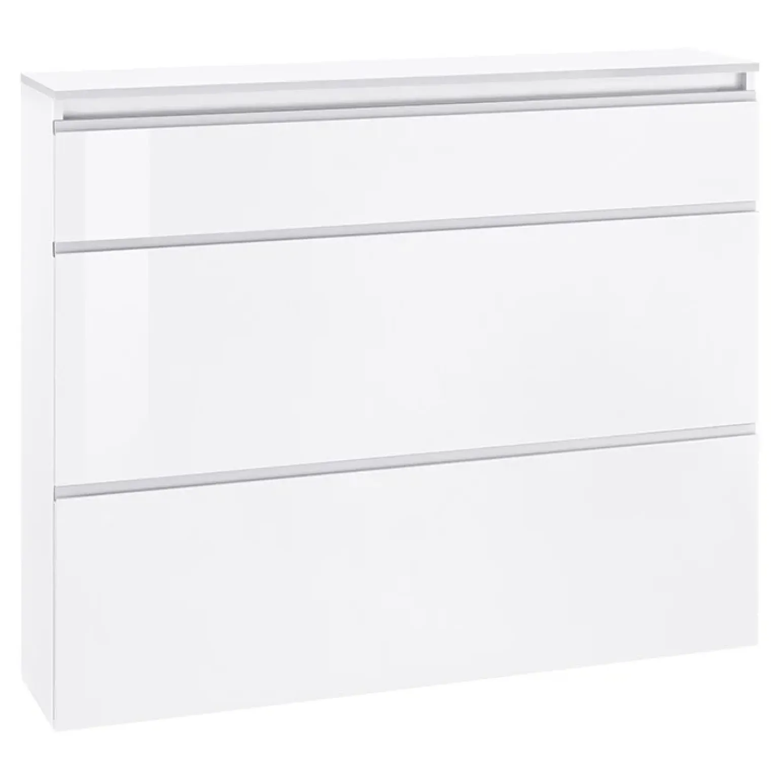 Scarpiera ingresso 120x108h cm 2 ante bianco lucido Eclisse