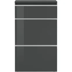 Scarpiera ingresso 60x108h cm 2 ante antracite lucido Eclisse