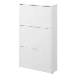 Scarpiera ingresso 61x113h cm moderna 3 ante bianco lucido Jepson