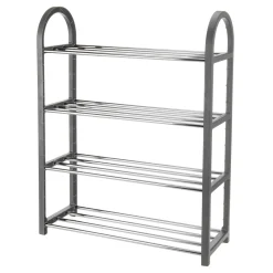 Scarpiera ingresso 50x65h cm 4 ripiani grigio Lavinia