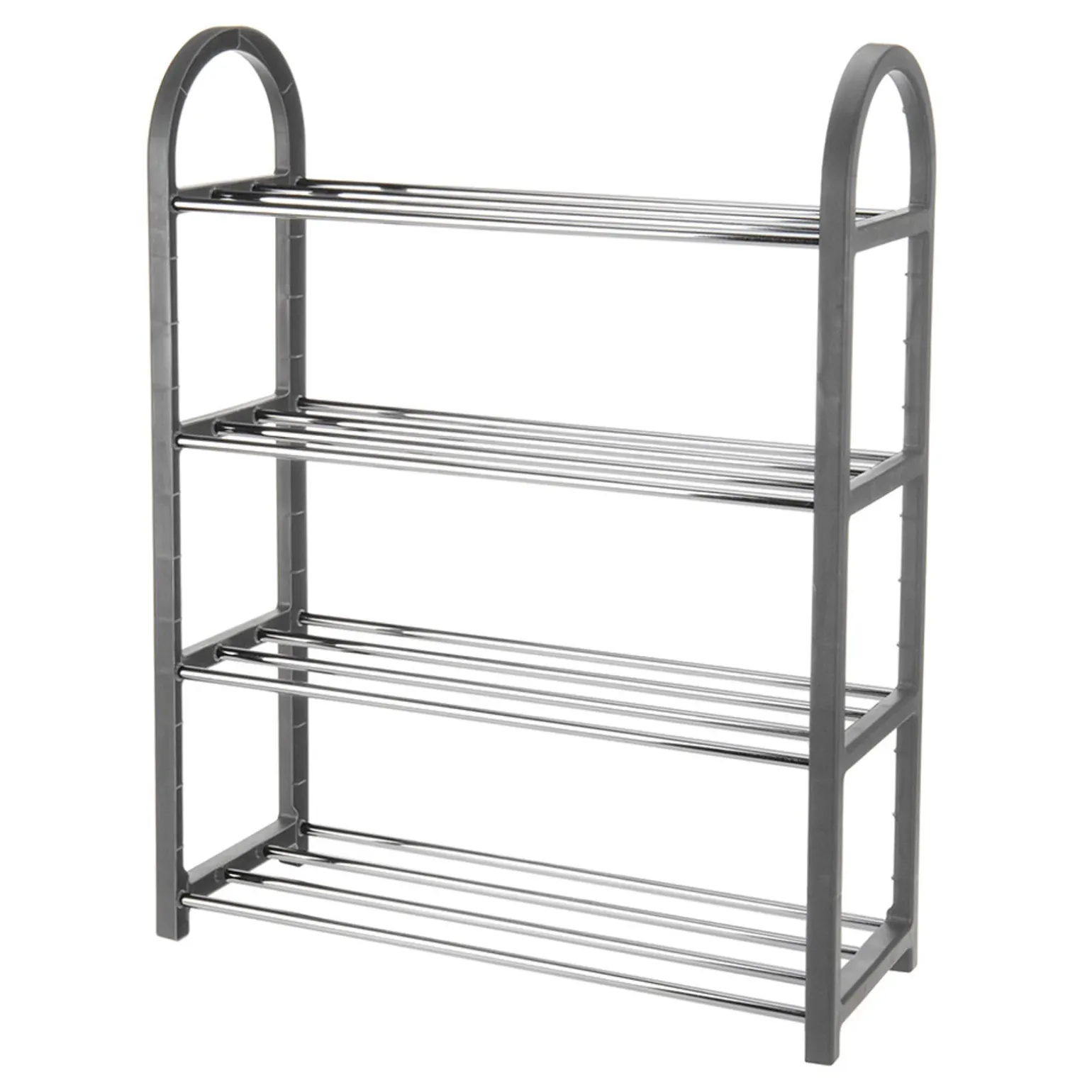 Scarpiera ingresso 50x65h cm 4 ripiani grigio Lavinia