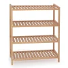 Scarpiera 53x65h cm 4 ripiani moderna  legno naturale Zurigo