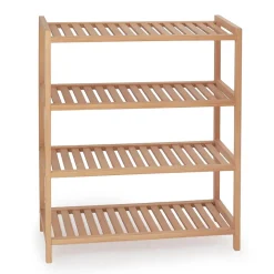 Scarpiera 53x65h cm 4 ripiani moderna  legno naturale Zurigo