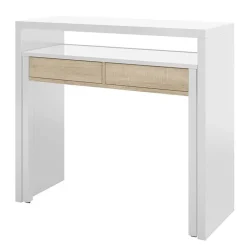 Scrivania 36/66cm ufficio moderna bianco opaco rovere Adam Gihome®