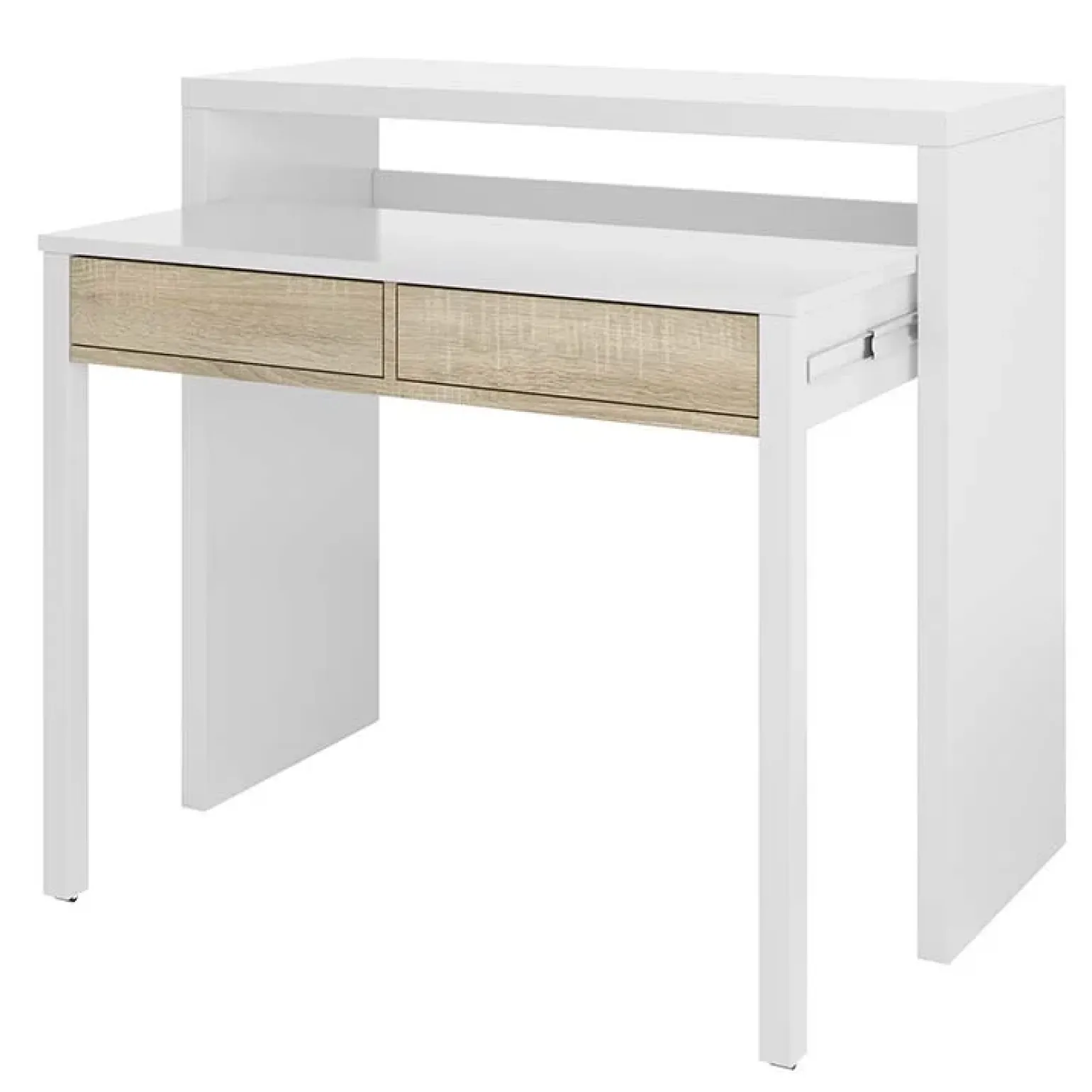 Scrivania 36/66cm ufficio moderna bianco opaco rovere Adam Gihome®